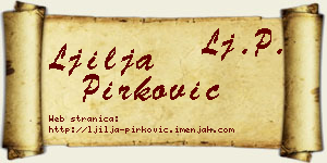 Ljilja Pirković vizit kartica